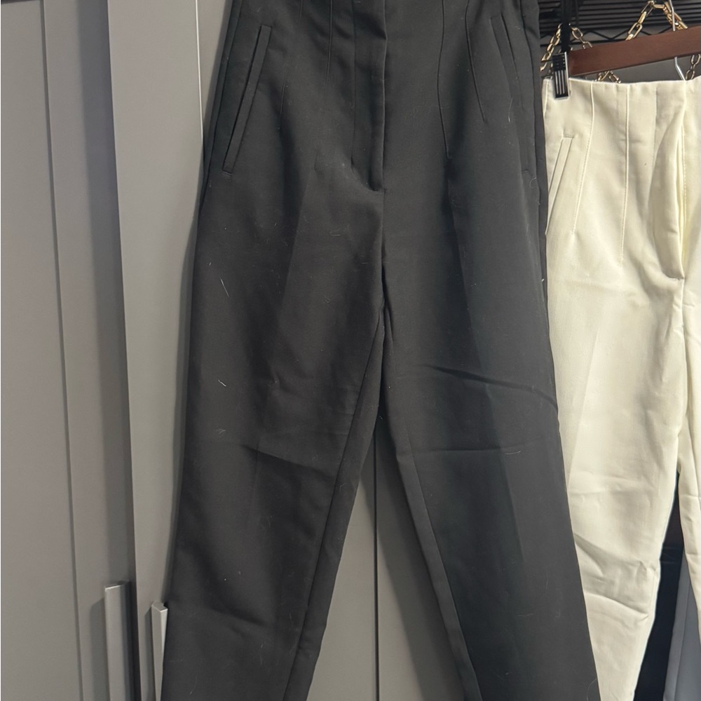 Zara Black Trousers Structured Design